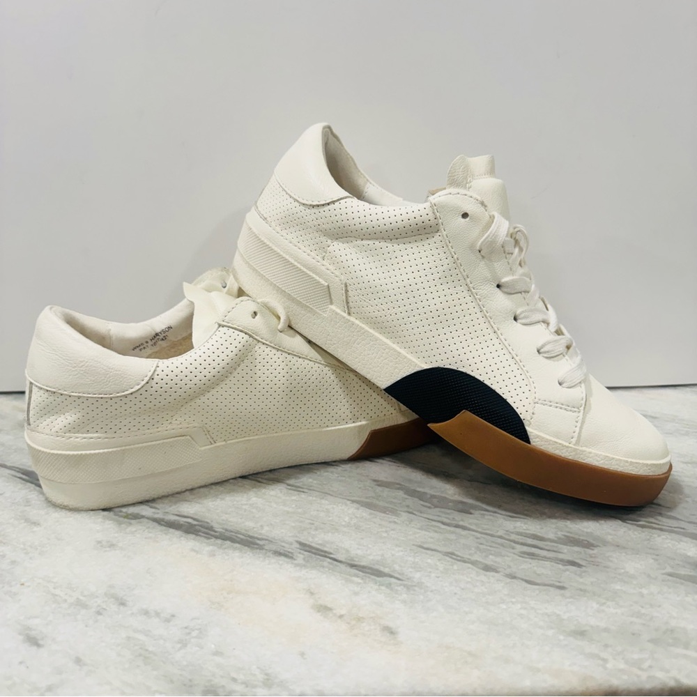 DV by Dolce Vita White and Tan Sneakers